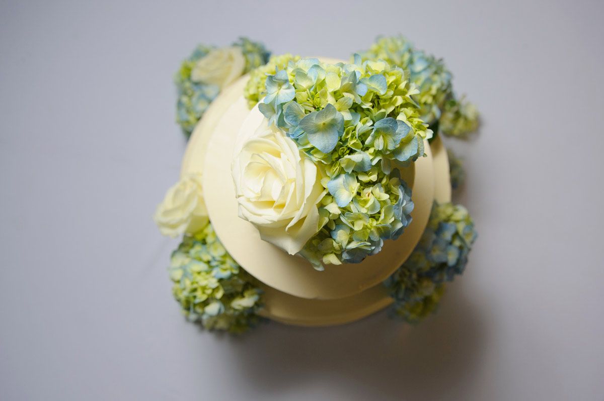 wedding cake from above