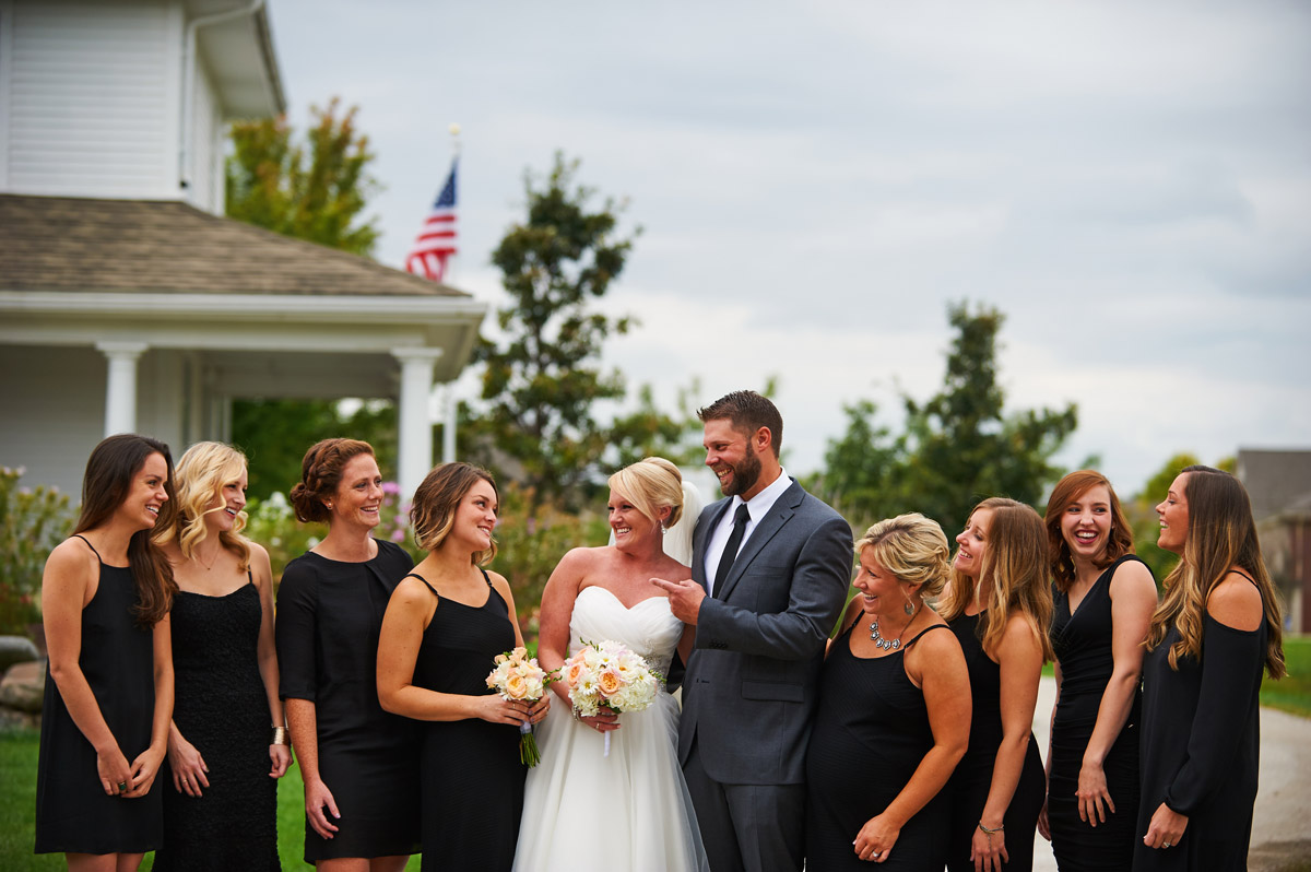 Formal group wedding photos